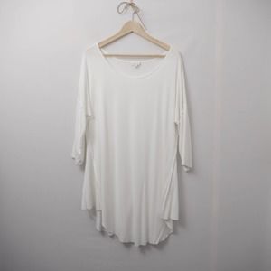 POL White Loose Fit Shirt Dress Size S